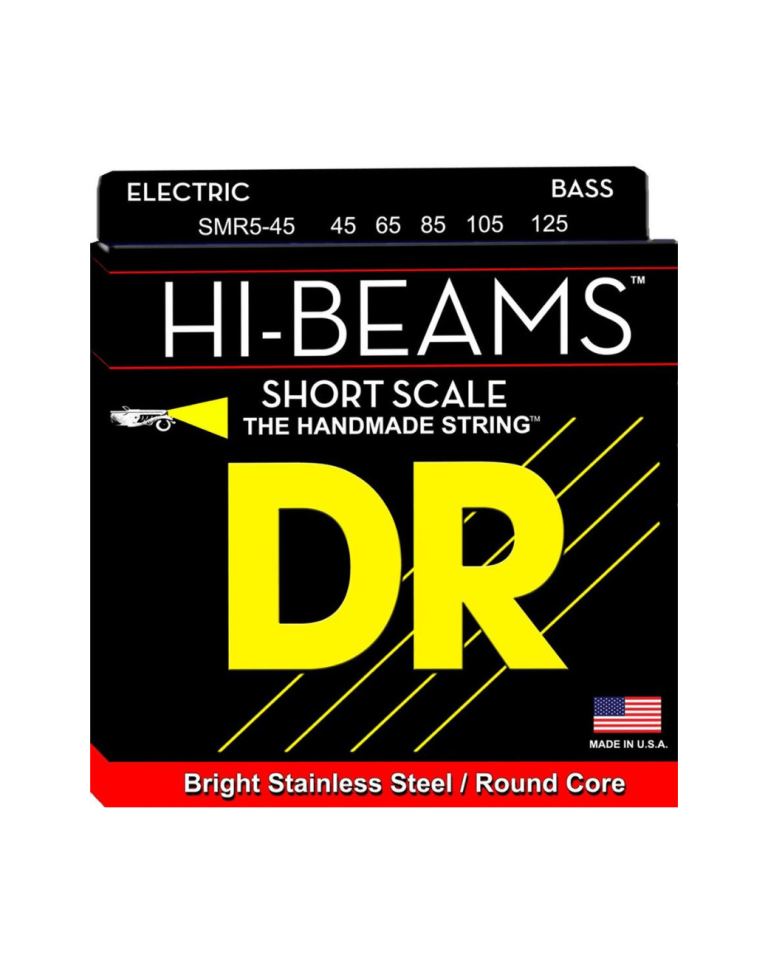 Cuerdas para Bajo Eléctrico DR Hi-Beam Stainless Steel SMR5-45 Med 5 String Short 45-125