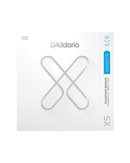 Set de 12 Cuerdas Octavadas D'Addario XSAPB1047-12 XS Coated Phosphor Bronze Light 10-47 para Docerola