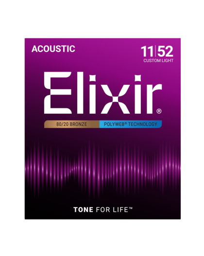 Cuerdas Elixir Polyweb 11025 Custom Light 11-52
