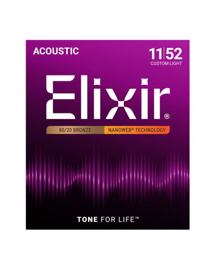 Cuerdas Elixir Nanoweb 11027 Custom Light 11-52