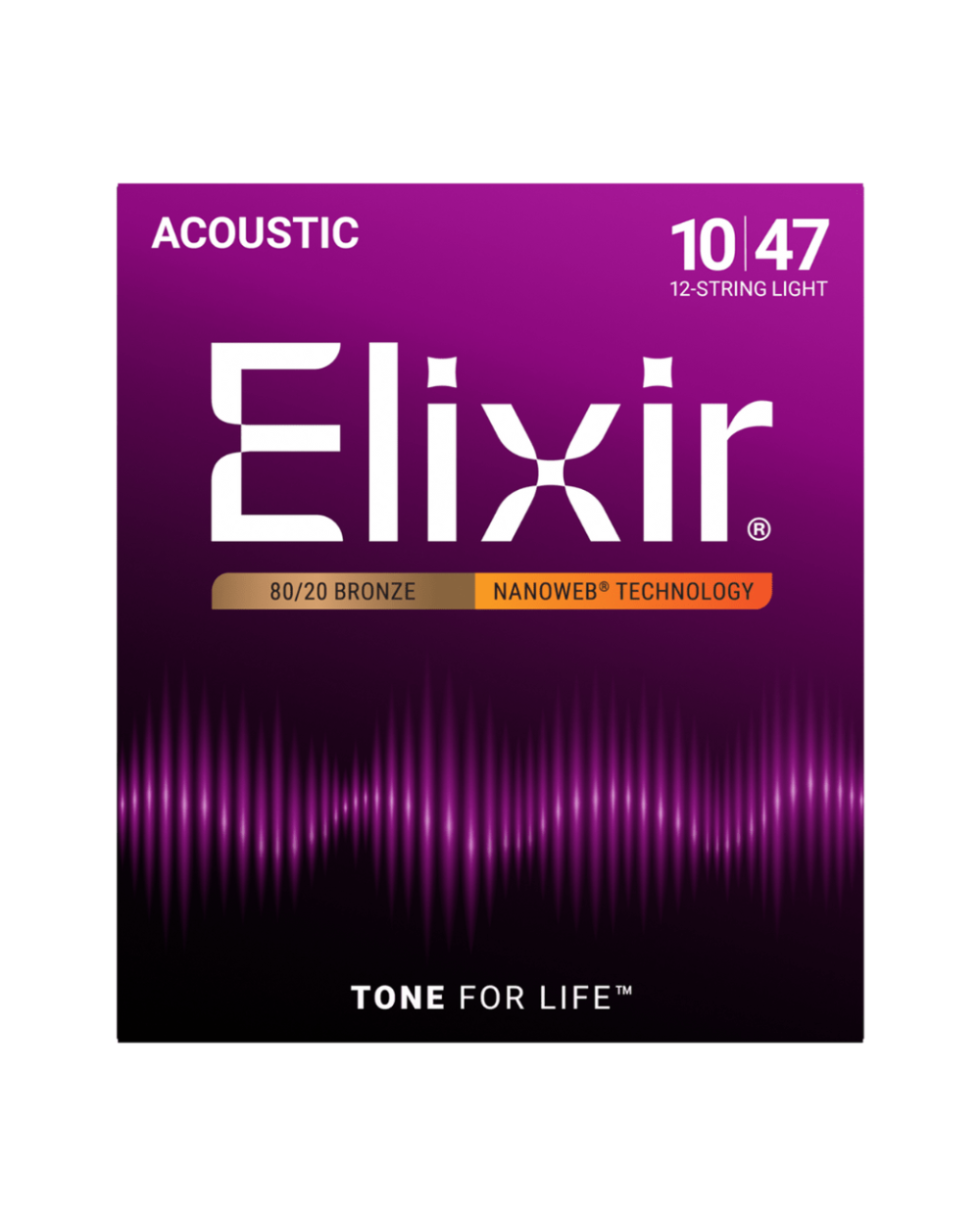Set de 12 Cuerdas Octavadas Elixir Phosphore Bronze 11152 Light 10-47 para Docerola