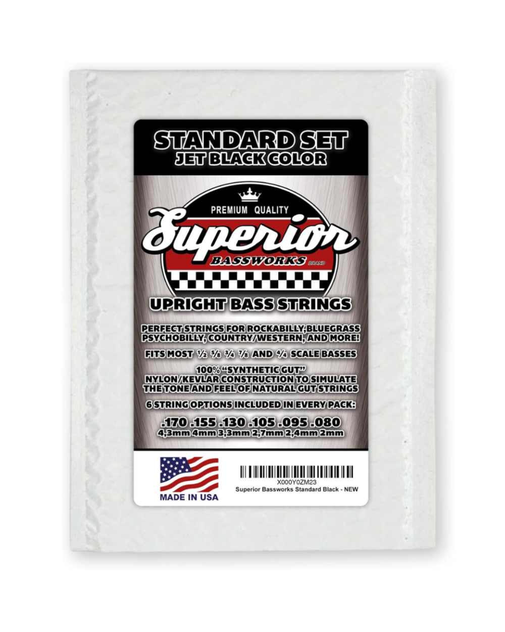 Cuerdas para Tololoche Superior Bassworks Standard Jet Black